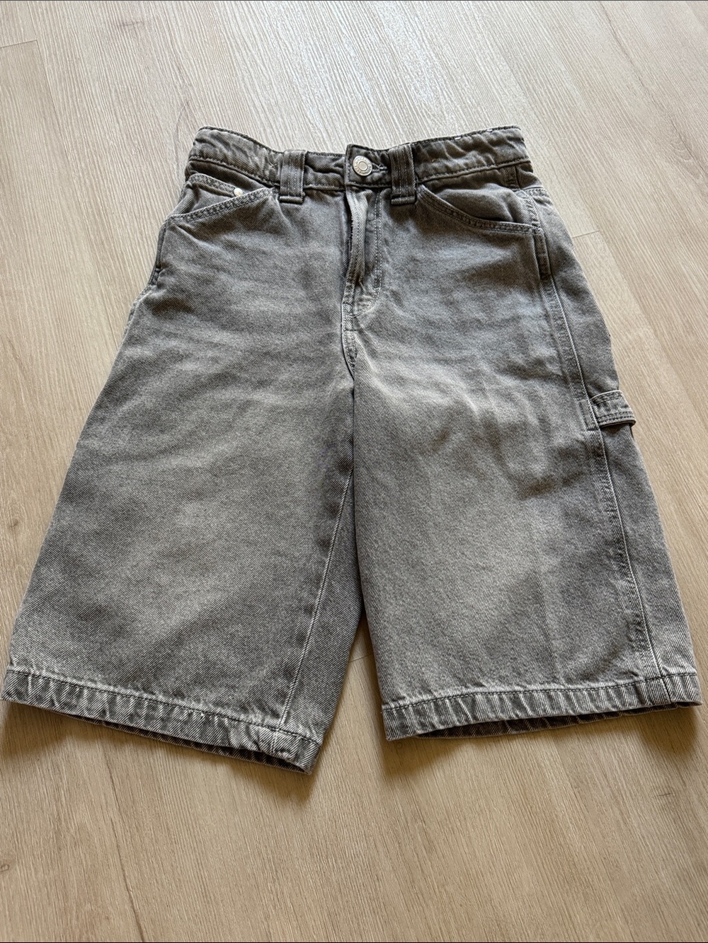 H&M Gray Denim Shorts with Utility Loop